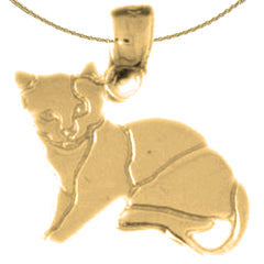 14K or 18K Gold Cat Pendant