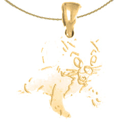 14K or 18K Gold Cat Pendant