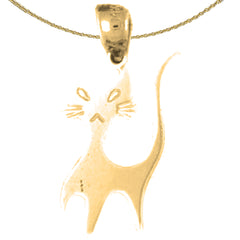 Colgante de gato de oro de 14 quilates o 18 quilates