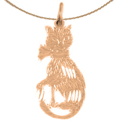 14K or 18K Gold Cat Pendant