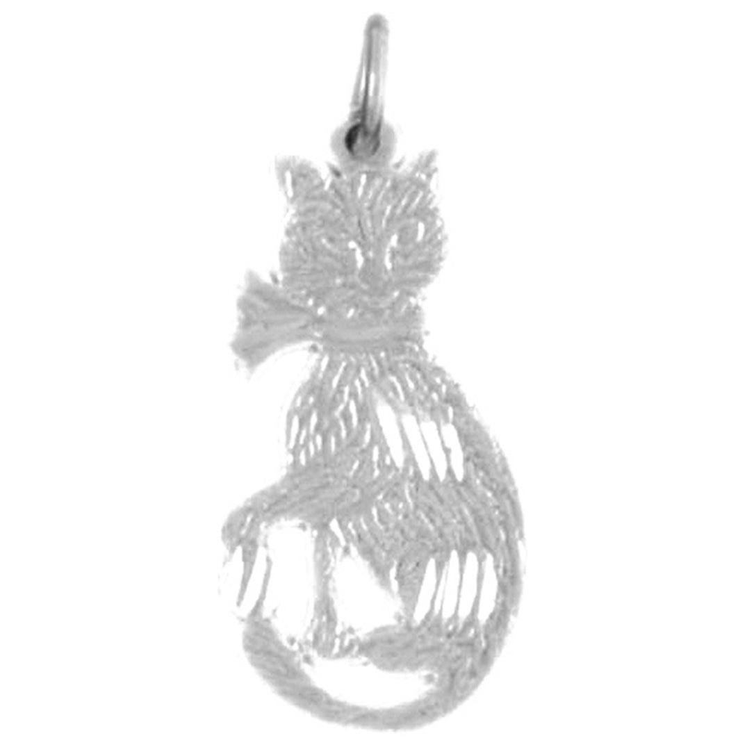 14K or 18K Gold Cat Pendant