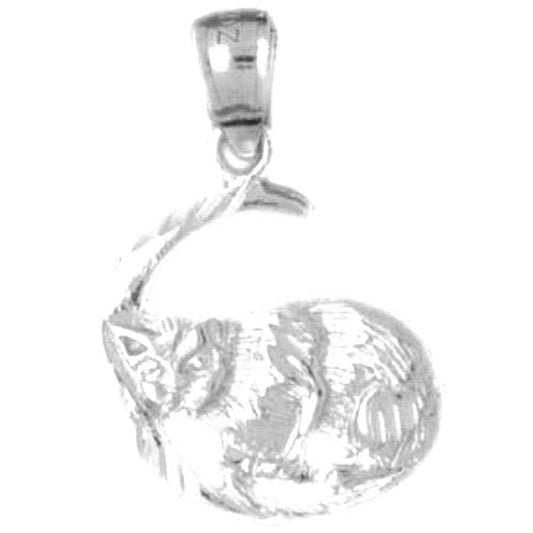 14K or 18K Gold Cat Pendant