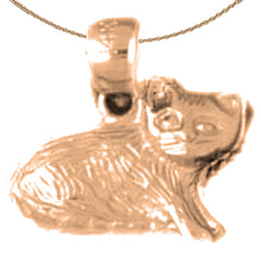 14K or 18K Gold Cat Pendant