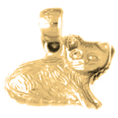 14K or 18K Gold Cat Pendant