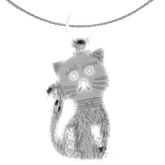 14K or 18K Gold Cat Pendant