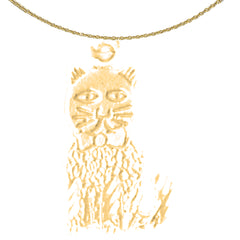 14K or 18K Gold Cat Pendant