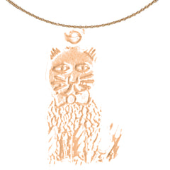 14K or 18K Gold Cat Pendant