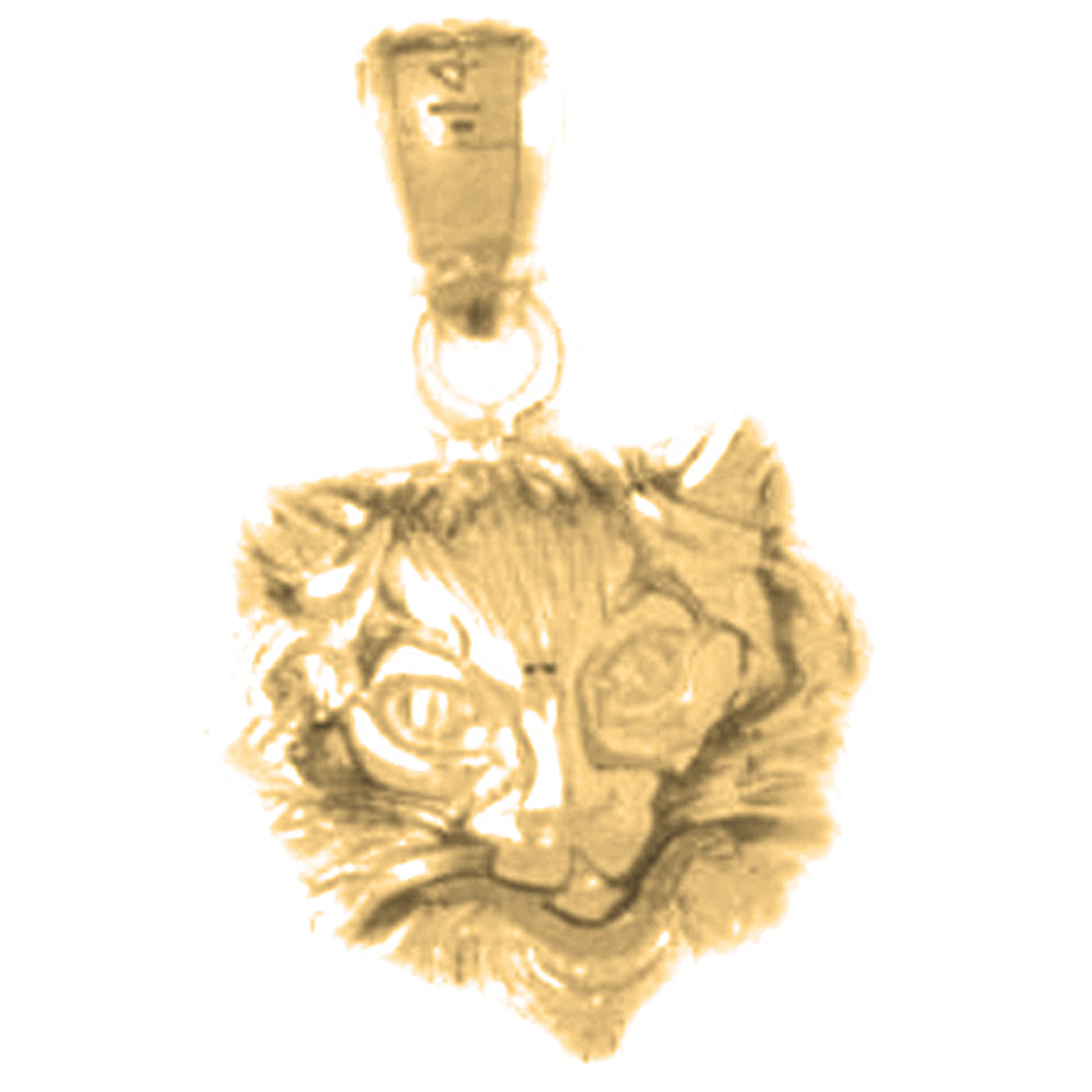 14K or 18K Gold Cat Pendant