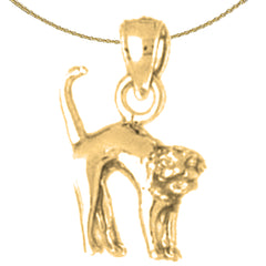 14K or 18K Gold Cat Pendant