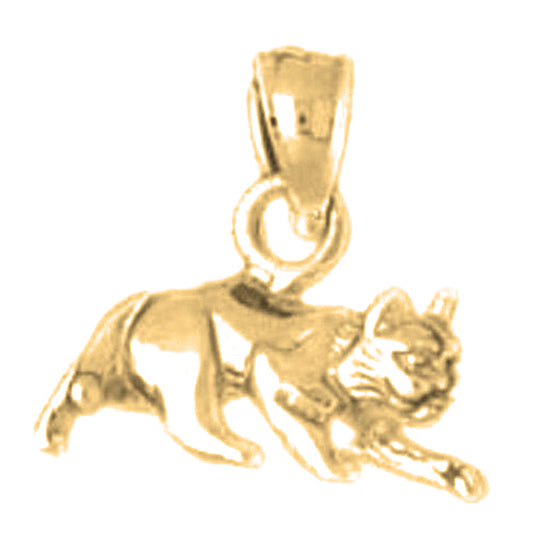 14K or 18K Gold Cat Pendant