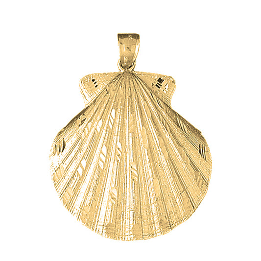 10K, 14K or 18K Gold Shell Pendant