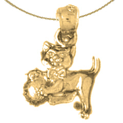 14K or 18K Gold Cat Pendant