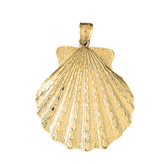 10K, 14K or 18K Gold Shell Pendant