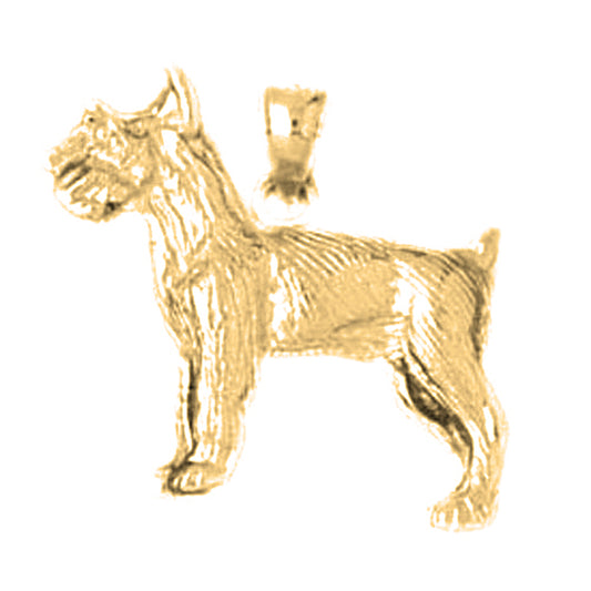 10K, 14K or 18K Gold Terrier Dog Pendant