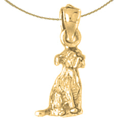 14K or 18K Gold Dog Pendant