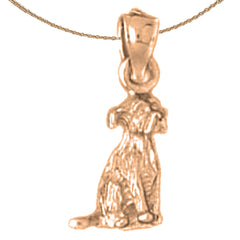 14K or 18K Gold Dog Pendant