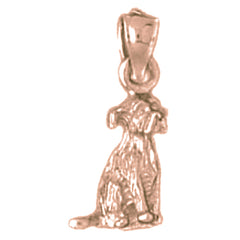 14K or 18K Gold Dog Pendant