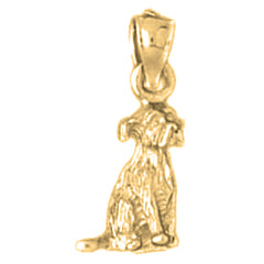 14K or 18K Gold Dog Pendant