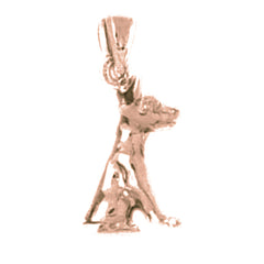 10K, 14K or 18K Gold Dog Pendant