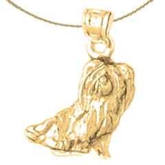 10K, 14K or 18K Gold Dog Pendant