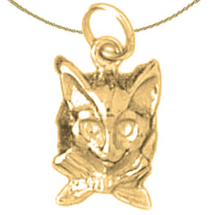 14K or 18K Gold Cat Pendant