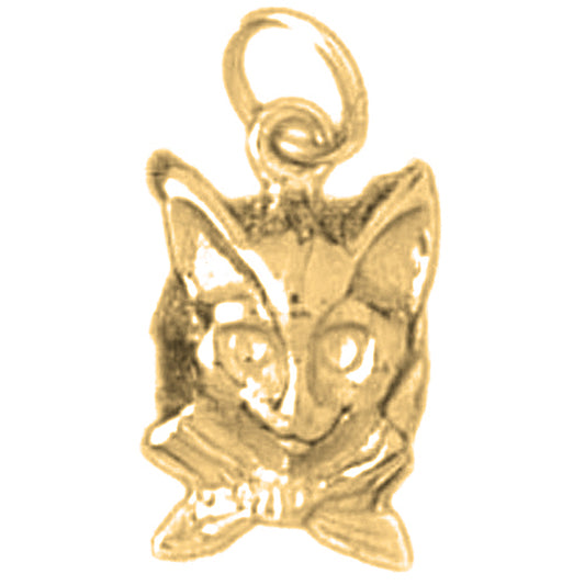 14K or 18K Gold Cat Pendant