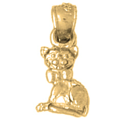 14K or 18K Gold Cat Pendant