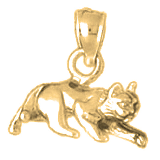 14K or 18K Gold Cat Pendant