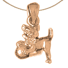 14K or 18K Gold Cat Pendant