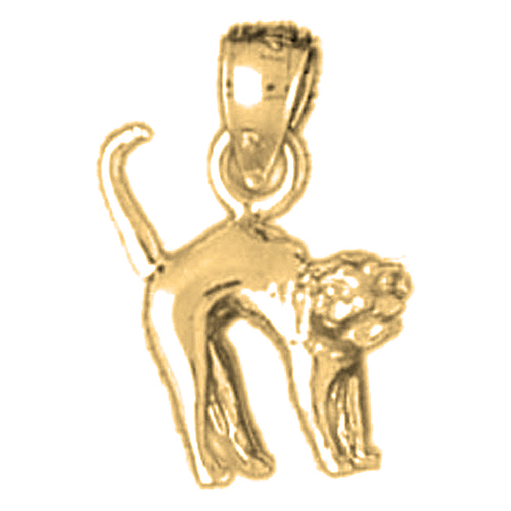 14K or 18K Gold Cat Pendant