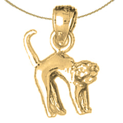 14K or 18K Gold Cat Pendant