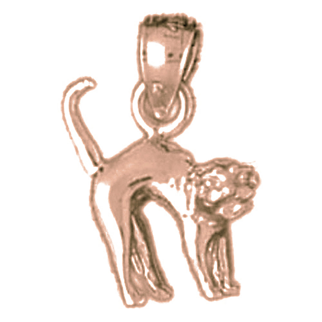 14K or 18K Gold Cat Pendant