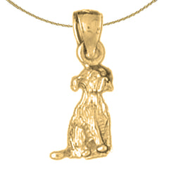 14K or 18K Gold Dog Pendant