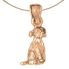 14K or 18K Gold Dog Pendant