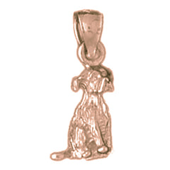 14K or 18K Gold Dog Pendant