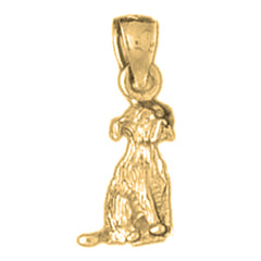 14K or 18K Gold Dog Pendant