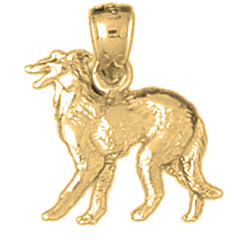 10K, 14K or 18K Gold Dog Pendant