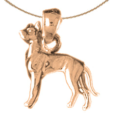 10K, 14K or 18K Gold Dog Pendant