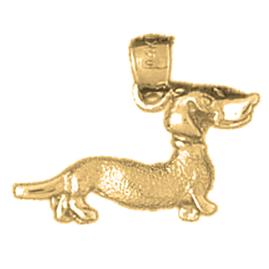 14K or 18K Gold Dog Pendant