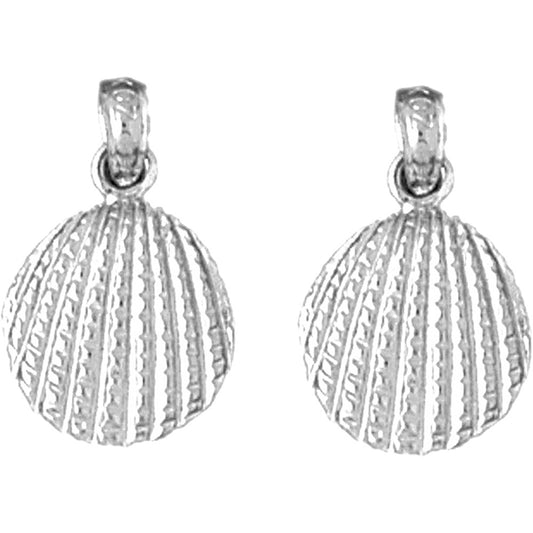 Sterling Silver 19mm Shell Earrings