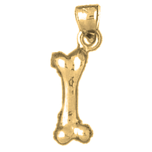 14K or 18K Gold Dog Bone Pendant