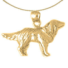 14K or 18K Gold Dog Pendant