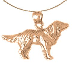 14K or 18K Gold Dog Pendant