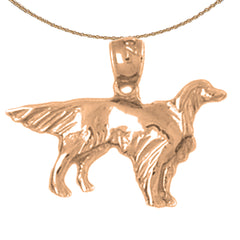 14K or 18K Gold Dog Pendant