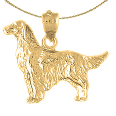 Colgante de perro de oro de 14 quilates o 18 quilates