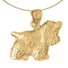 14K or 18K Gold Dog Pendant