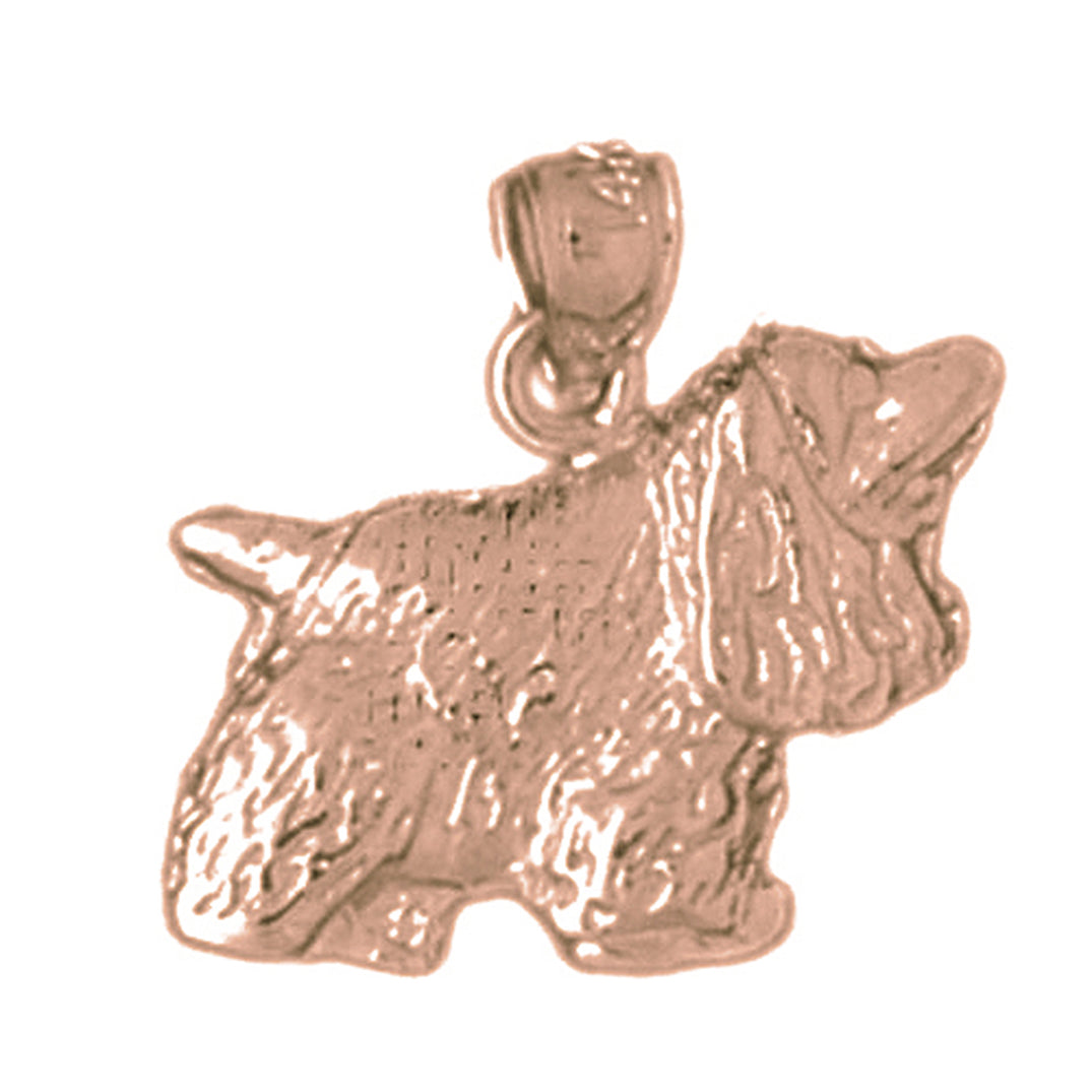 14K or 18K Gold Dog Pendant