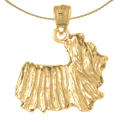 10K, 14K or 18K Gold Dog Pendant