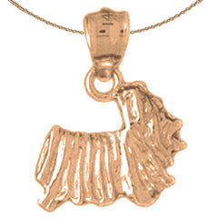 14K or 18K Gold Dog Pendant