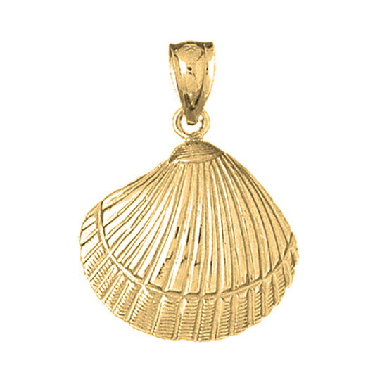 10K, 14K or 18K Gold Shell Pendant